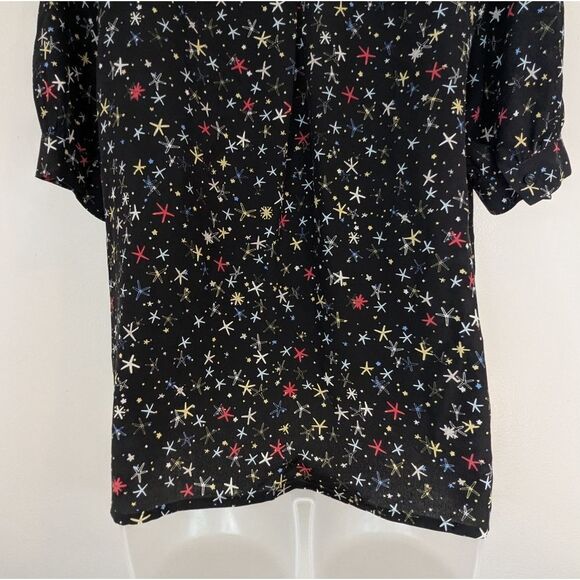 Anine Bing Silk Seastar Preppy Coastal Nautical Whimsigoth Beach Girl Top S - Picture 7 of 10